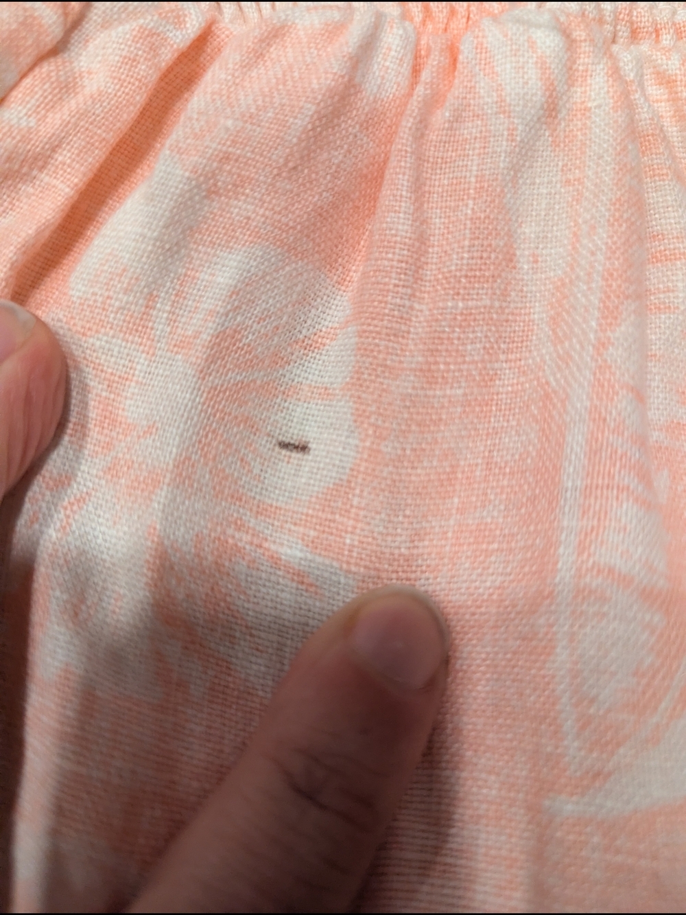 Lands' End Peach and White Linen Dress - Picture 2 of 8